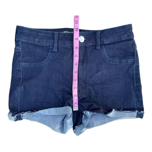 American Eagle Outfitters Super Stretch High Rise Shortie Shorts Blue Cuffed 6 - Picture 8 of 8